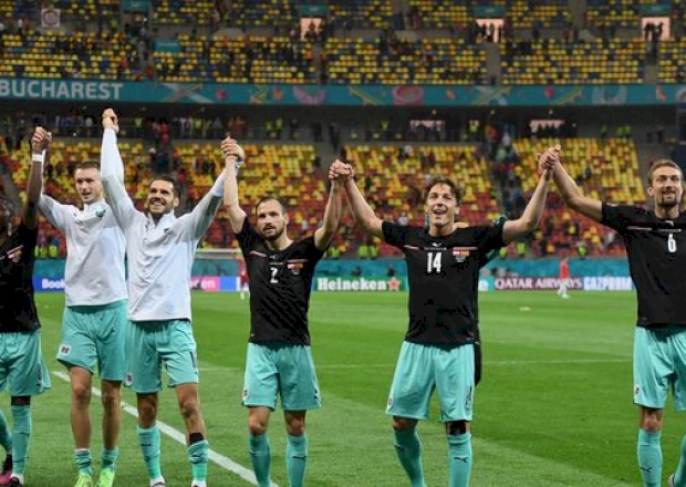 Сборная Австрии после игры против Северной Македонии, Getty Images